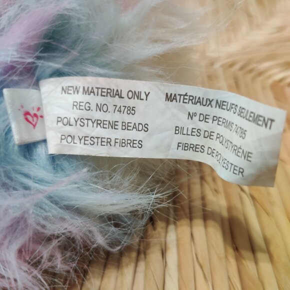 Justice Pet Shop Rainbow Faux Fur Fuzzy Bean Bag Chair Plush Bed Toy Kawaii Cute - Picture 5 of 8